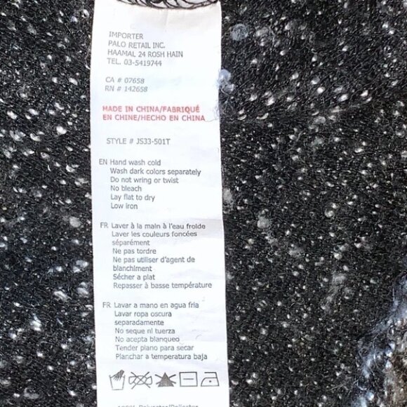 Revamped gray matching set turtleneck long sleeves sweater and skirt XL/L - Picture 3 of 10